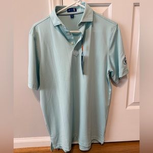 Teal Small Stitch Golf Polo